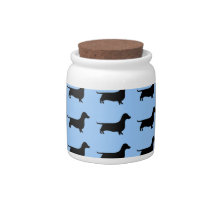 Dachshund Silhouette any color Candy Jar