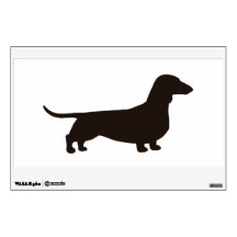 Dachshund Silhouette - Facing Right Wall Skin