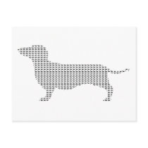Dachshund Silhouette From Many postcards
