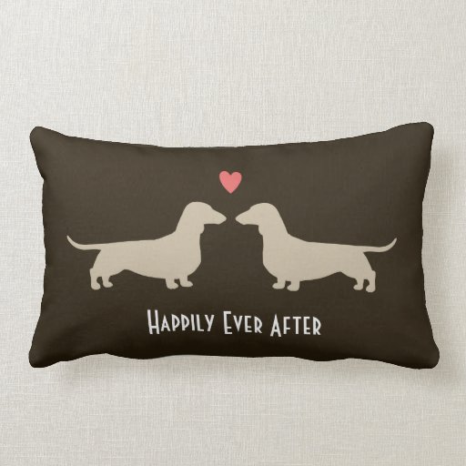 dachshund lumbar pillow