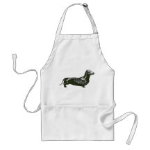 dachshund skeleton aprons