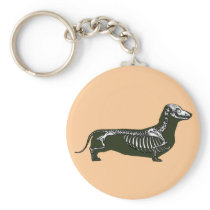 dachshund skeleton keychains