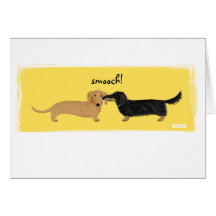 Dachshund Smooch Greeting Card