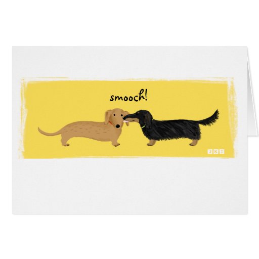 Dachshund Smooch Greeting Card