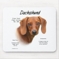 Dachshund (smooth) History Design Mousepad