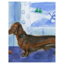 Dachshund snowman flyers
