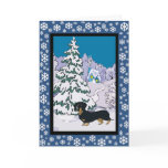 Dachshund Snowy Winter cards