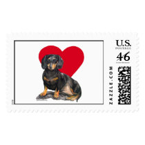 Dachshund! (stamp) by pawtraitart Dachshund! (stamp)