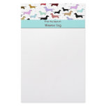 Dachshund Stationery Paper