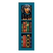 Dachshund Teal Bookmark Business Card