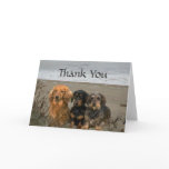 Dachshund Thank You Card Beach