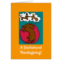 Dachshund Thanksgiving cards