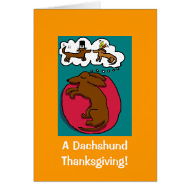 Dachshund Thanksgiving Card