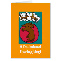 Dachshund Thanksgiving Greeting Card