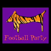 Dachshund Tiger Party invitations