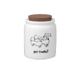 Dachshund treat jar candy jar at Zazzle