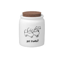 Dachshund treat jar candy jar