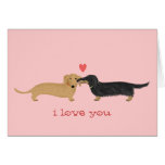 Dachshund Valentine Kiss Cards