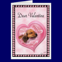 Dachshund Valentine's Day Card cards