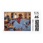 Dachshund Vintage Postage Stamp