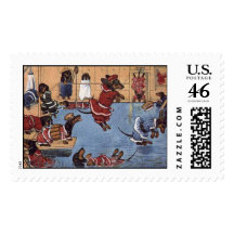 Dachshund Vintage Postage Stamp