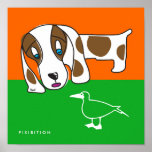Dachshund Watch Bird Poster