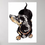 Dachshund watercolour painting by Annabel Tarrant Print