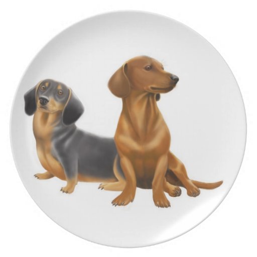 Dachshund Wiener Dogs Plate Zazzle