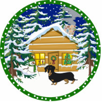 dachshund winter photo sculptures