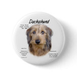 Dachshund (wirehair) History Design Pinback Button