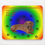Dachshund World Peace Mouse mousepads