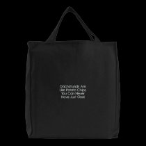 Dachshunds Are Like Potato Chips... embroidered bags by kokobaby Dachshunds Are Like Potato Chips... embroidered bags