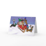 Dachshunds at the North Pole Greeting Card
