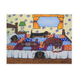 Dachshunds Bed Time Story Postcard