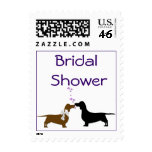 Dachshunds Bridal Shower Stamps