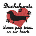 Dachshunds Leave Paw Prints embroidered shirts by MenagerieMayhem Dachshunds Leave Paw Prints embroidered shirts