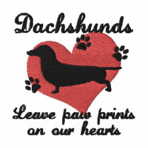 Dachshunds Leave Paw Prints embroidered shirts