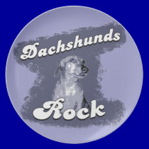 Dachshunds Rock Collectors Plate plates