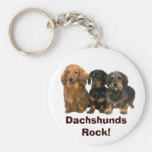 Dachshunds Rock Keychain