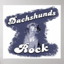 Dachshunds Rock Poster / Print print