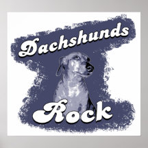 Dachshunds Rock Poster / Print