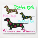 Dachshunds Rule Mousepad by DizzyDebbie Dachshunds Rule Mousepad