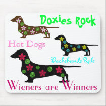 Dachshunds Rule Mousepad by DizzyDebbie Dachshunds Rule Mousepad