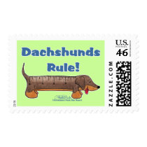 Dachshunds Rule Postage Stamp