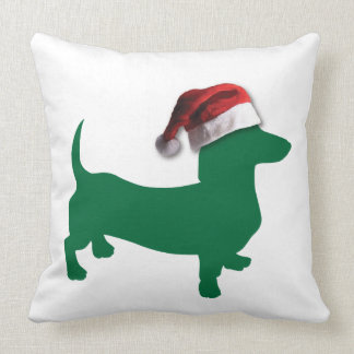 dachshund christmas throw pillows