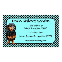 Dachsund Black & Tan Doxy Business Cards business cards