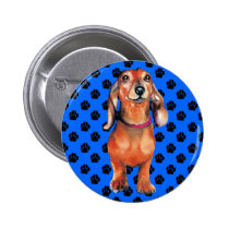 Dachsund Red Doxie buttons