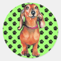 Dachsund Red Doxie stickers