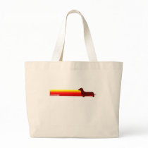 Dachsund With Stripes Bag by dogsilhouettes Dachsund With Stripes Bag