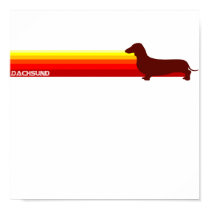 Dachsund With Stripes Print by dogsilhouettes Dachsund With Stripes Print